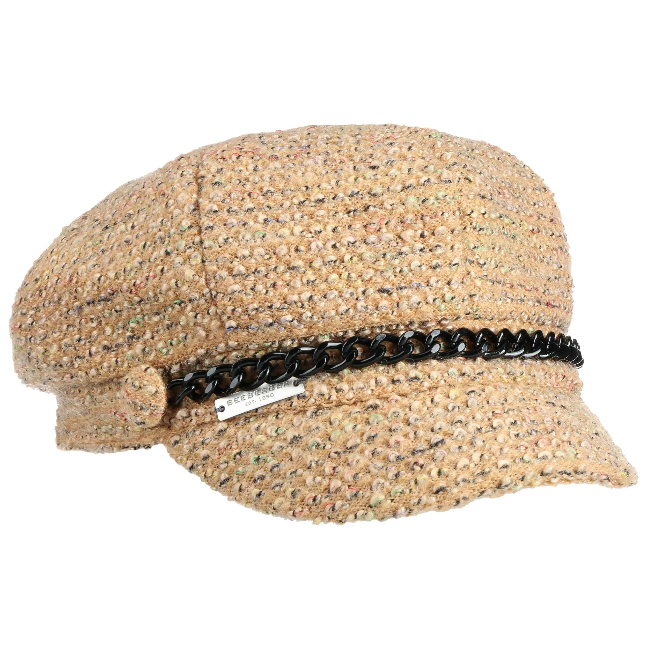 beige newsboy cap