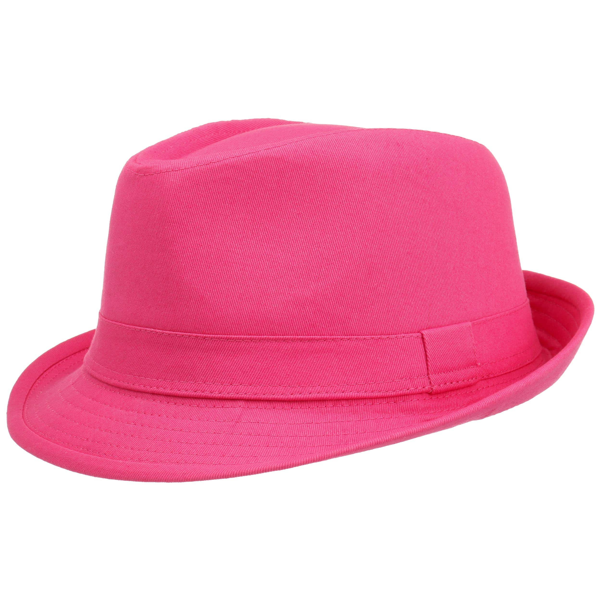 pink trilby hat