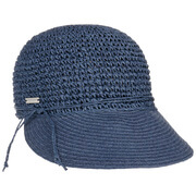 Seeberger Crochet Cap Aus Papierstroh - Sommercap Mit Schirm