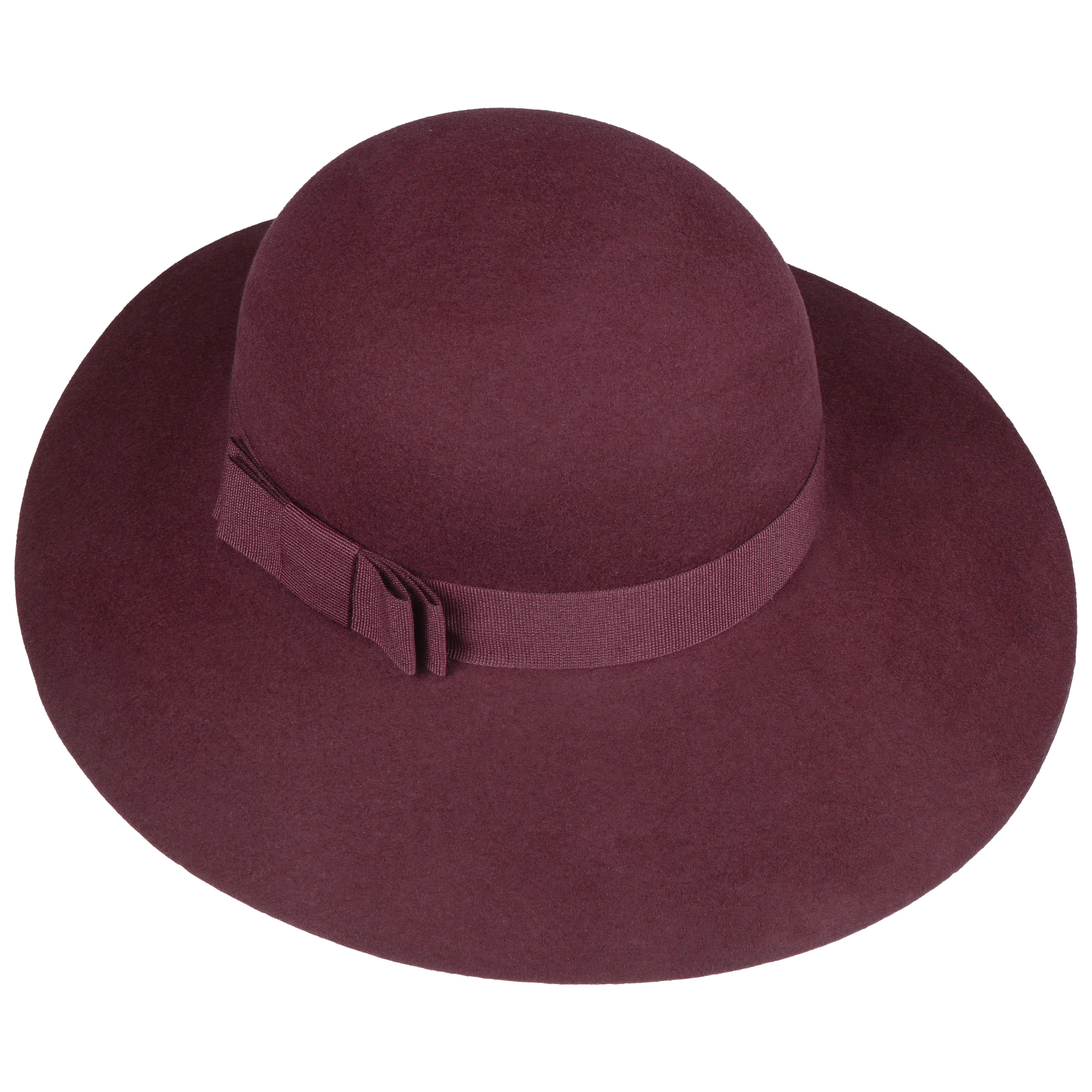 dark red floppy hat