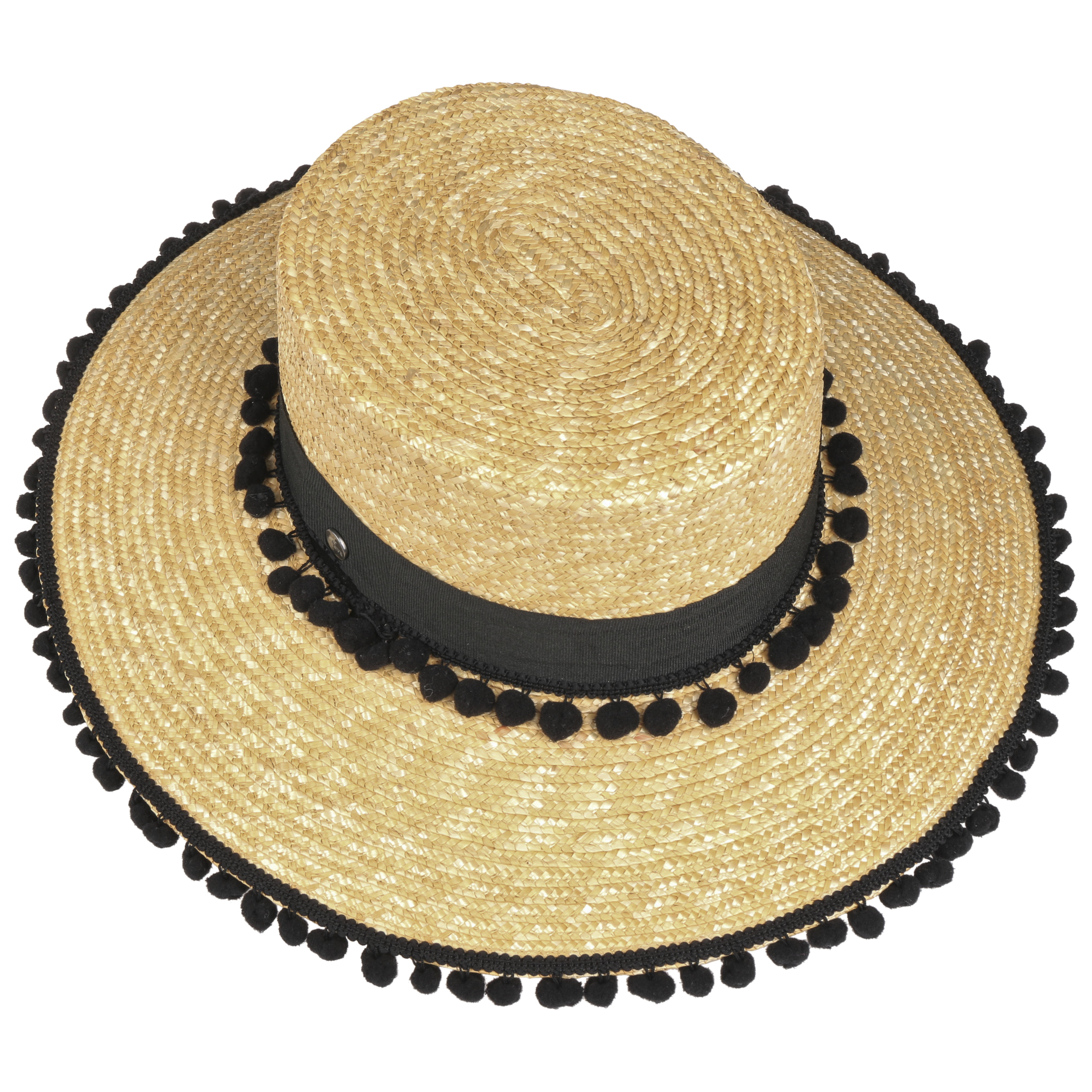 Valencia Wheat Straw Hat with Pompoms by Lierys 92,95