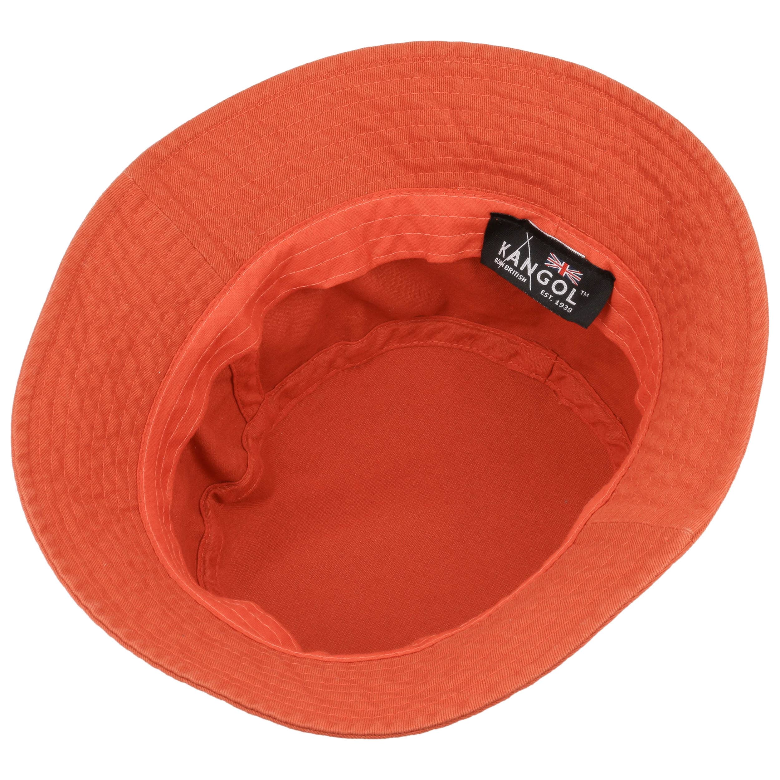 orange kangol bucket hat