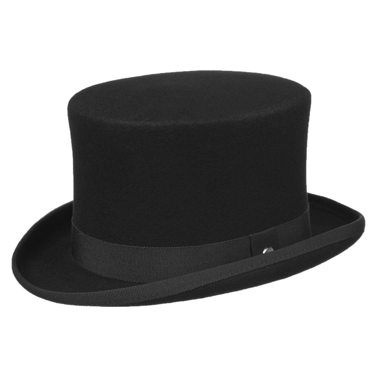 grey felt top hat