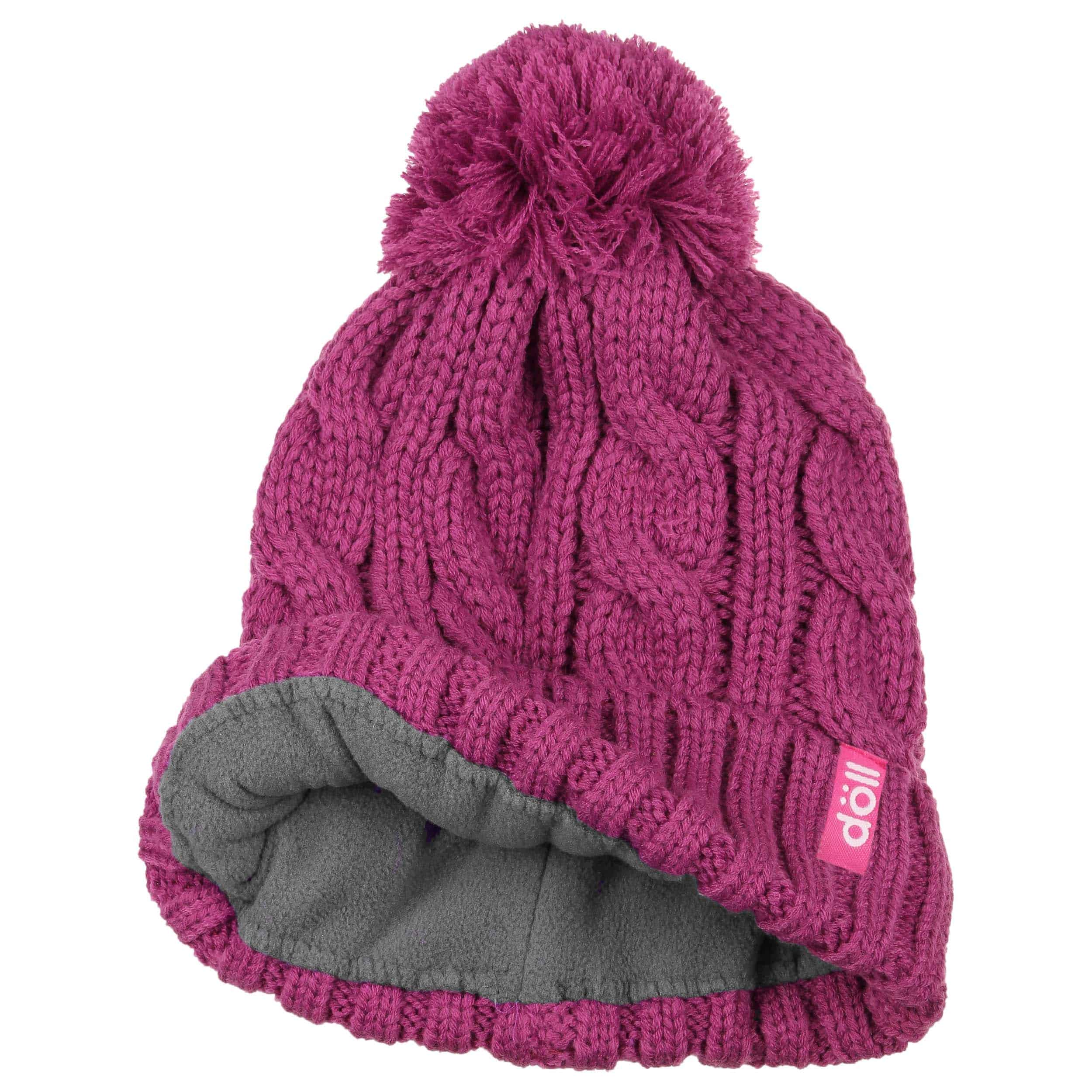 Döll Mädchen Pudelmütze - Strickmütze Aus Polyacryl, Wolle & Alpaka