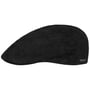 Madison Leder Flatcap by Stetson schwarz