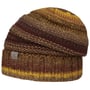 Bernardo Oversize Beanie med Fold by Lierys brun-gul