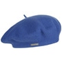 Virgin Wool Beret for Women by Seeberger blue