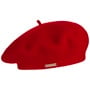 Virgin Wool Beret for Women by Seeberger red