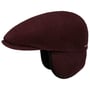 Kent Uld Øreklapper Flat Cap by Stetson bordeaux