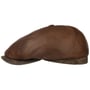 Brooklin Leder Flatcap by Stetson braun