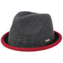 Boston Player Stoffhut by Chillouts grau-bordeaux