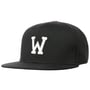 W Letter Snapback Cap schwarz