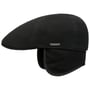 Texas Wool Ohrenschutz Flatcap by Stetson schwarz