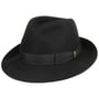 Premium Bogart Haarfilzhut by Borsalino schwarz-schwarz