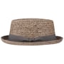 Burney Porkpie Raffia Strohhut by Lierys braun