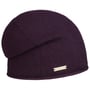 Kasjmir Beanie med Valset Kant by Seeberger plomme