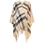 Checked Pattern Karoponcho by Fraas camel