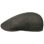 Herringbone Leinen Flatcap by Stetson dunkeloliv