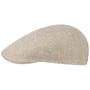 Herringbone Leinen Flatcap by Stetson hellbeige