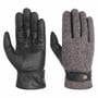 Herringbone Wool Lederhandschuhe by Stetson schwarz-grau