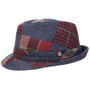 Merino Patchwork Trilby Hut by Lierys blau