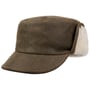 Leder Armycap mit Ohrenklappen by Lierys dunkelbraun
