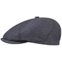 Milner Seiden Flatcap by Stetson grau-schwarz