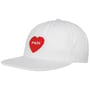 Heart Soft Visor Nylon Snapback Cap by Poler weiß