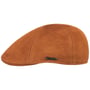 Texas Goat Suede Flat Cap by Stetson konjakk