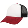 Rapper Canvas Trucker Cap weiß-rot