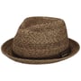 Linnard Player Strohhut mit Lederband by Stetson braun