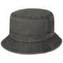 Washed Bucket Fischerhut by Lipodo schwarz