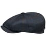 Hatteras Cashmere Check Flatcap by Stetson blau