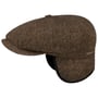 Hatteras Classic Ear Flaps Flatcap by Stetson braun-schwarz
