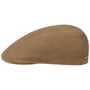 Soft Cotton Cord Flatcap by Stetson camel