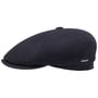 Reid 6 Panel Flatcap by Stetson dunkelblau