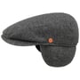 Merlino Zigzag Flatcap mit Ohrenklappen by Mayser schwarz