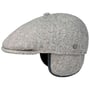 Herringbone Flatcap mit Ohrenklappen by Lierys schwarz-weiß