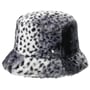 Snowleo Fake Fur Bucket Stoffhut grau