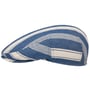 Kent Twotone Stripes Flat Cap by Stetson blå-beige