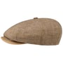8 Panel Merrick Linned Flat Cap by Stetson brun-plettet