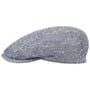 New Herringbone Silk Flatcap by Stetson blau