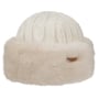 Cable Knit Faux Fur Beanie by Barts hvit