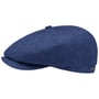 Hatteras Classic Leinen Flatcap by Stetson blau-meliert