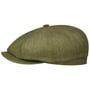 Hatteras Classic Leinen Flatcap by Stetson oliv-meliert