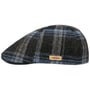 Texas Shadow Plaid Flatcap by Stetson blau
