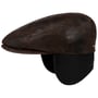 Kent Pigskin Flatcap mit Ohrenklappen by Stetson dunkelbraun
