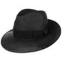 Big Brim Fedora Stråhatt by Borsalino svart-svart