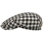 Harris Tweed Twotone Check Flatcap by Stetson schwarz-weiß