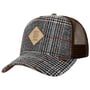 HFT Check Logo Patch Tweed Cap by Djinns dunkelbraun